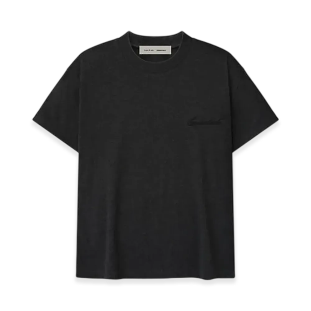 FEAR OF GOD ESSENTIALS Women's Embroidered Classic Tee "Vintage Black"