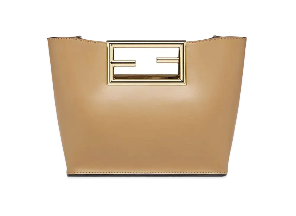 FENDI Way Small Leather Bag "Beige"