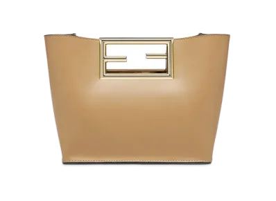 FENDI Way Small Leather Bag "Beige"