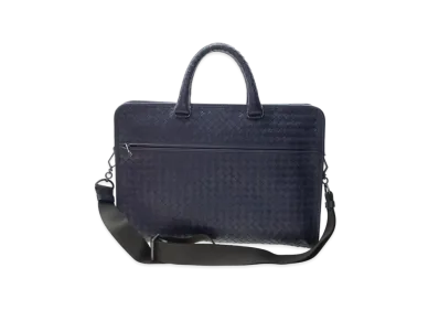 Bottega Veneta Lambskin Hand Bag "Dark Blue"