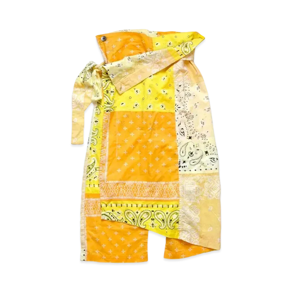 KAPITAL GAUZE BANDA NAPATWORK PT WRAP PANTS "Yellow"