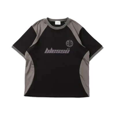 BLESS U BU Fit T Shirt "BlackxGrey"