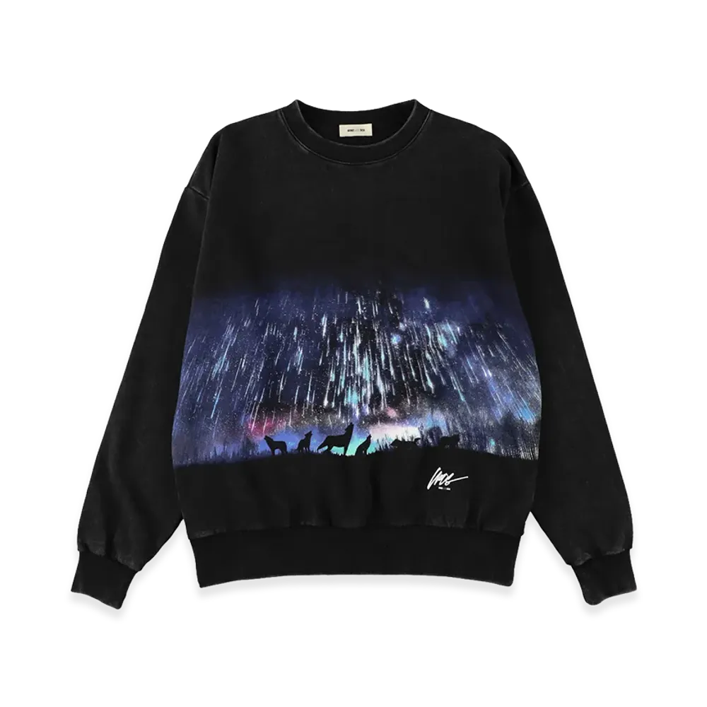 WIND AND SEA Aurora Crewneck Sweatshirt "Black"