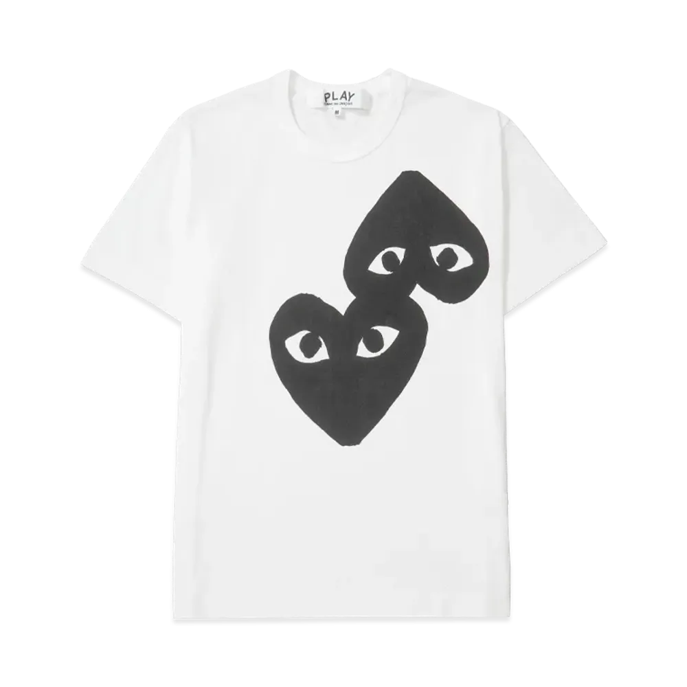PLAY COMME des GARCONS Cotton Jersey Print/Black "White"