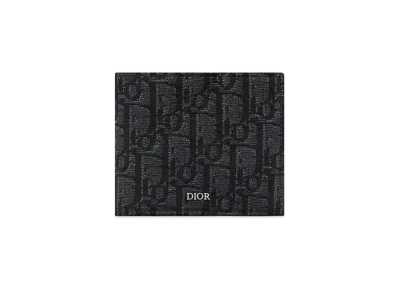 Dior DiorEssentials Wallet Dior Oblique Jacquard With Coin Case "Black"