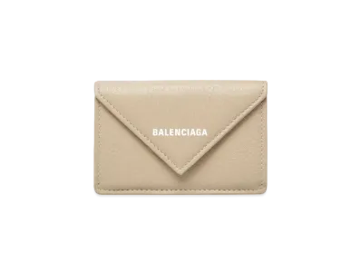 BALENCIAGA Papier Mini Wallet "Beige"