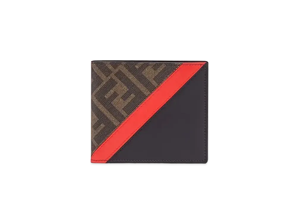 FENDI Two-Fold Wallet Fabric "Brown"