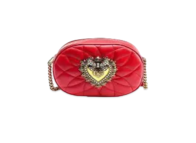 Dolce&Gabbana Devotion Camera Bag Matrasse Nappa Leather "Red"
