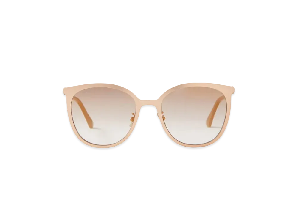 Jimmy Choo Oria Cat Eye Sunglasses With Swarovski Crystals "Brown/Copper Gold"