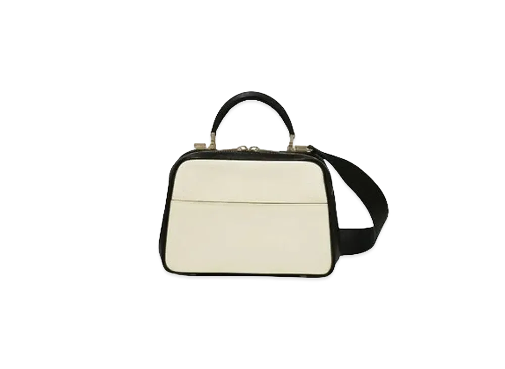 Valextra Serie S Mini Bag "White/Black"