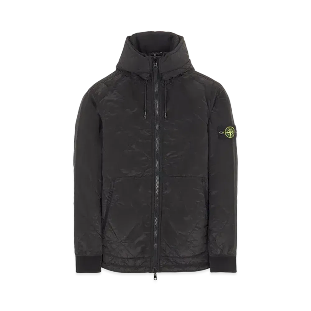 Stone Island 64948 QUILTED NYLON METAL/COTTON NYLON JERSEY _REVERSIBLE "Black"