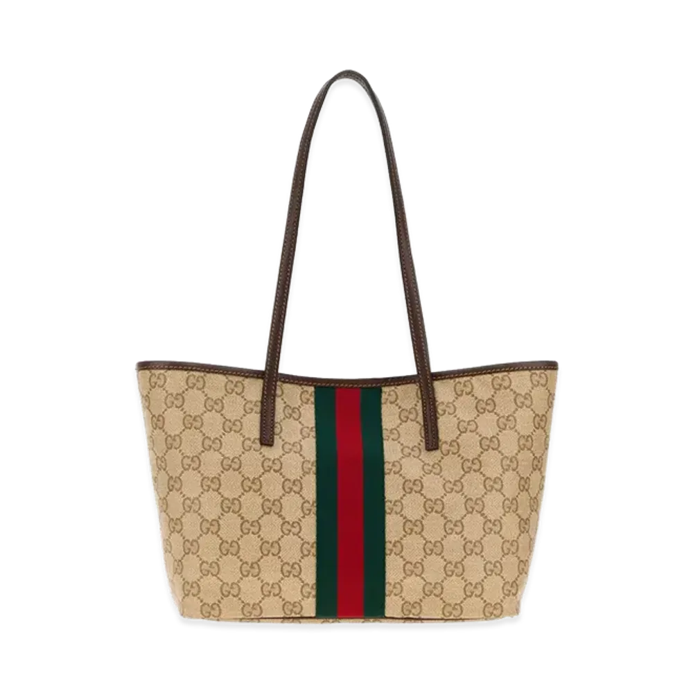 GUCCI Women's Canvas Small Tribeca Shopping Bag "Beige"