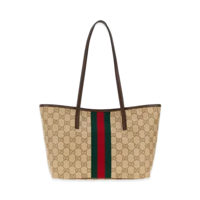 GUCCI Women's Canvas Small Tribeca Shopping Bag "Beige"
