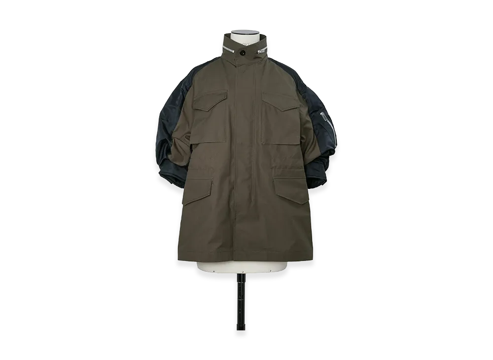 sacai Women's Cotton Weather Jacket "Khaki/Navy"