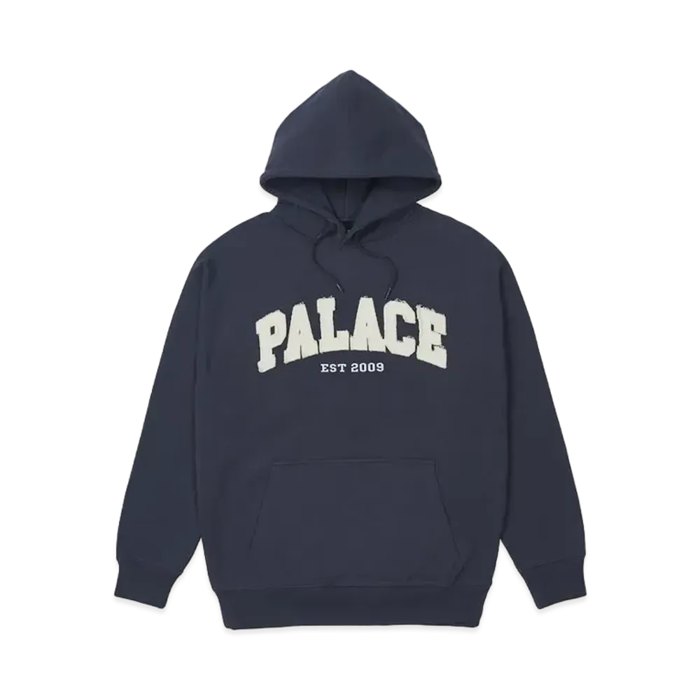 PALACE DROP SHOULDER APPLIQUE HOOD "Navy"