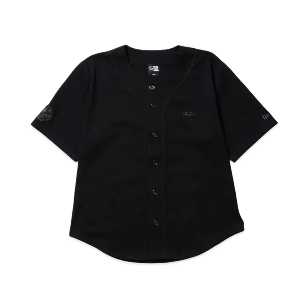 NEW ERA Heavyweight Cotton Baseball Shirt "Black"