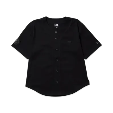 NEW ERA Heavyweight Cotton Baseball Shirt "Black"