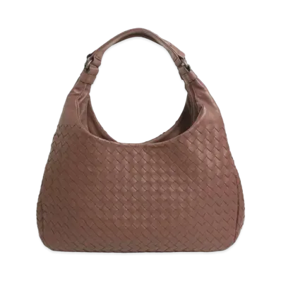 Bottega Veneta Campana Intrecciato leather shoulder Bag "Brown"