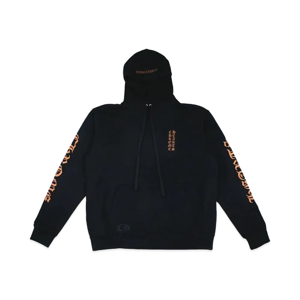Chrome Hearts Vertical Logo Fuck You Hood Pullover Hoodie "Black/Brown"