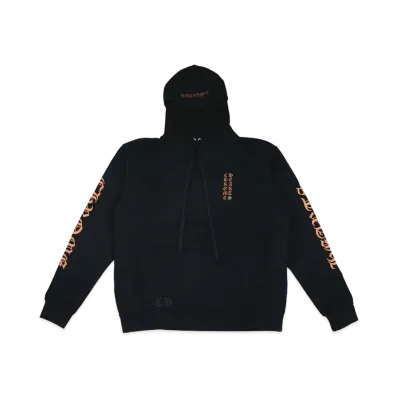 Chrome Hearts Vertical Logo Fuck You Hood Pullover Hoodie "Black/Brown"