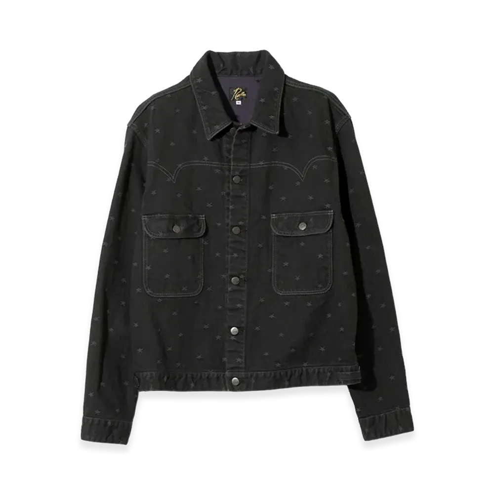 NEEDLES Jean Jacket - 13oz Denim Jacquard "Black"