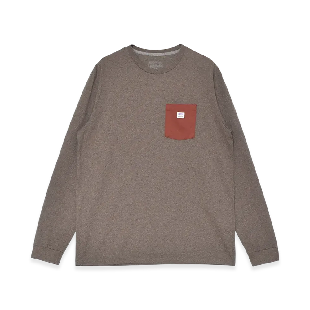 Patagonia Long Sleeve Shop Sticker Pocket Responsibility Long Sleeve T-Shirt "Marlow Brown"