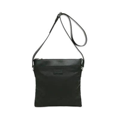 GUCCI Nylon Guccissima Shoulder Bag "Black"