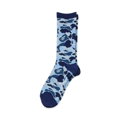 A BATHING APE ABC Camo Jacquard Socks "Blue"