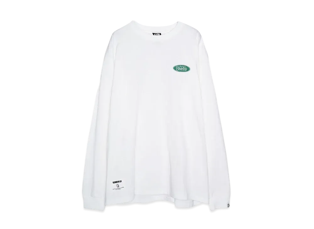 BBC x MANASTASH L/S TEE ARCH LOGO "WHITE"