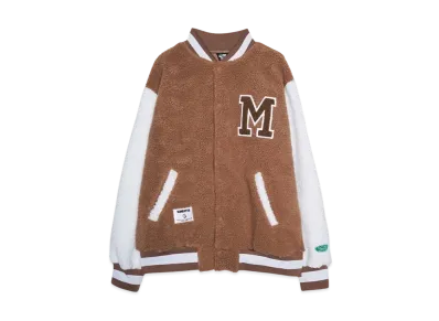 BBC x MANASTASH BOA VARSITY JACKET WITH BADGES "BROWN"