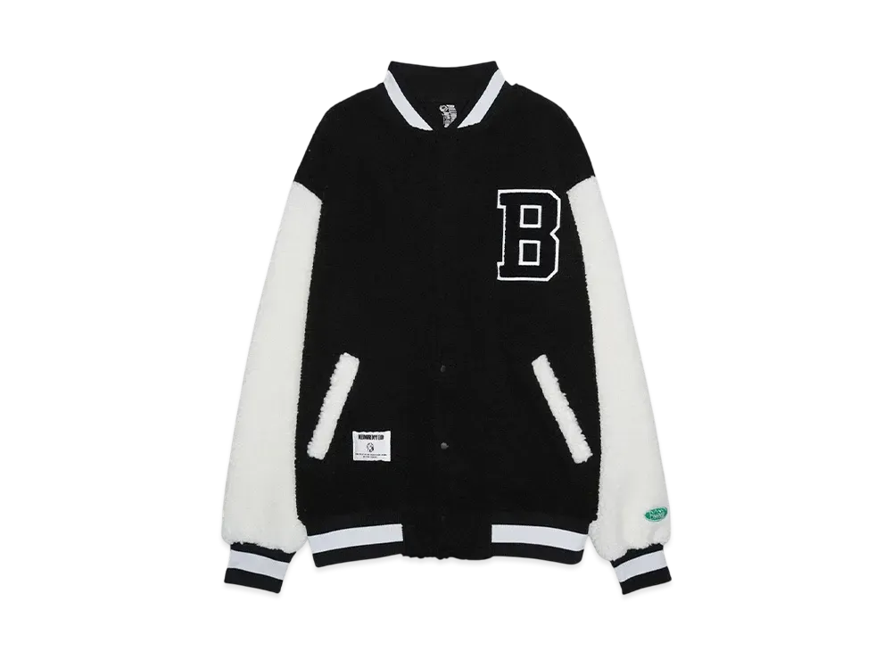 BBC x MANASTASH BOA VARSITY JACKET WITH BADGES "BLACK"