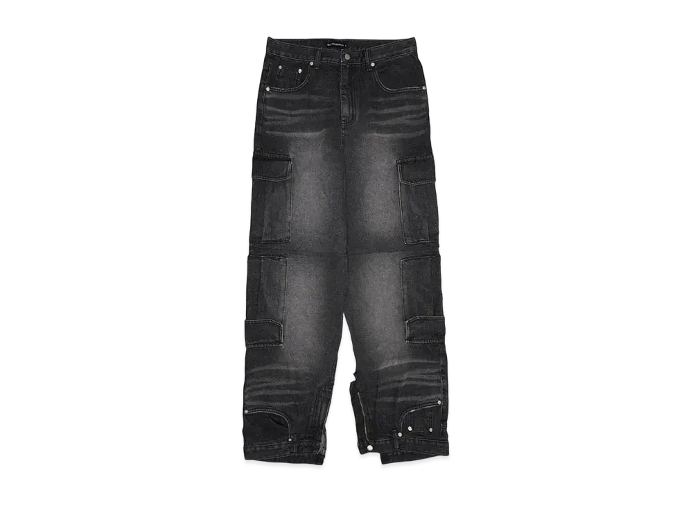 SURGERY cargo double jeans "BLACK DENIM"