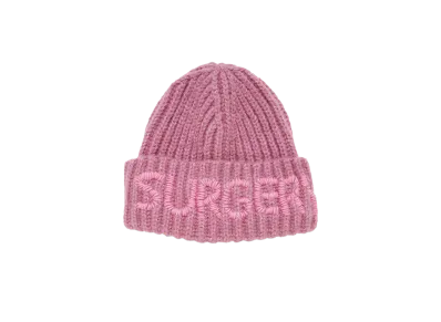 SURGERY hand stitch embroidery logo beanie "PINK"