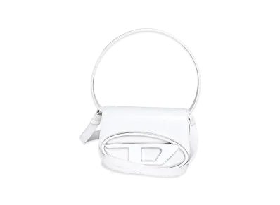Diesel Women's Leather D Logo 2-Way Handbag 1DR M "White"
