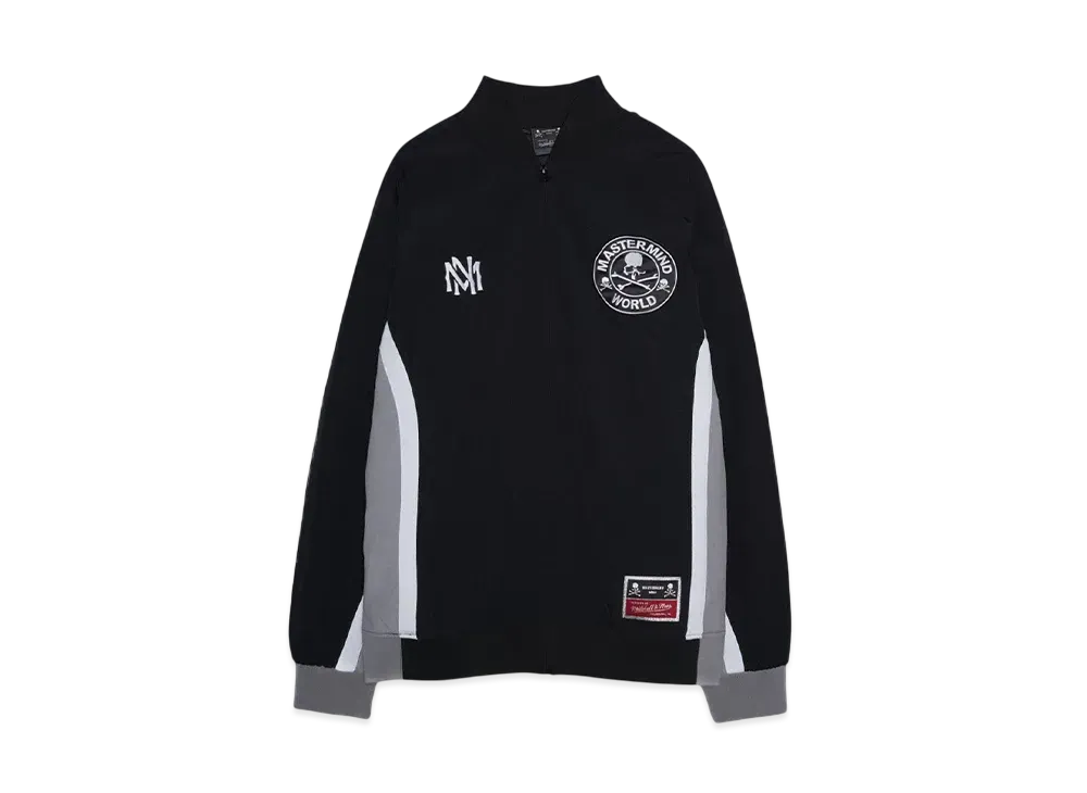 MASTERMIND x Mitchell&Ness WARM UP JACKET "BLACK/WHITE"