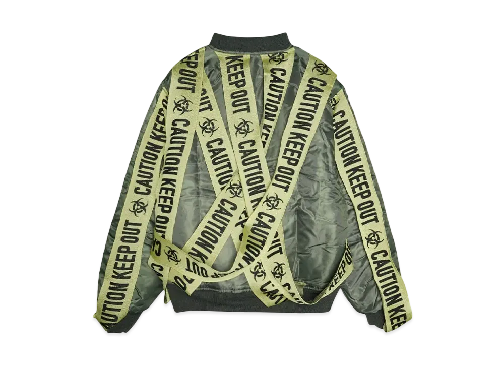 DISCOVERED x beauty:beast LOGO TAPE RE-MAKE BOMBER JACKET "KAHKI"