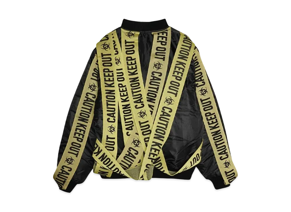 DISCOVERED x beauty:beast LOGO TAPE RE-MAKE BOMBER JACKET "BLACK"