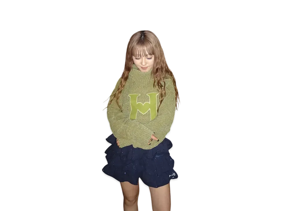 HTH H logo knit "GREEN"