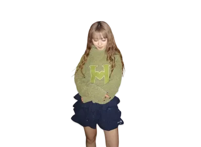 HTH H logo knit "GREEN"