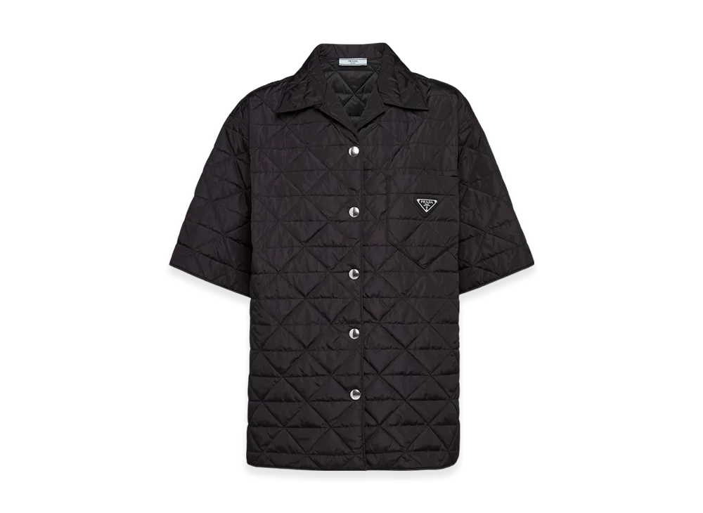 PRADA Women's Re-Nylon S/S Shirt "Black"