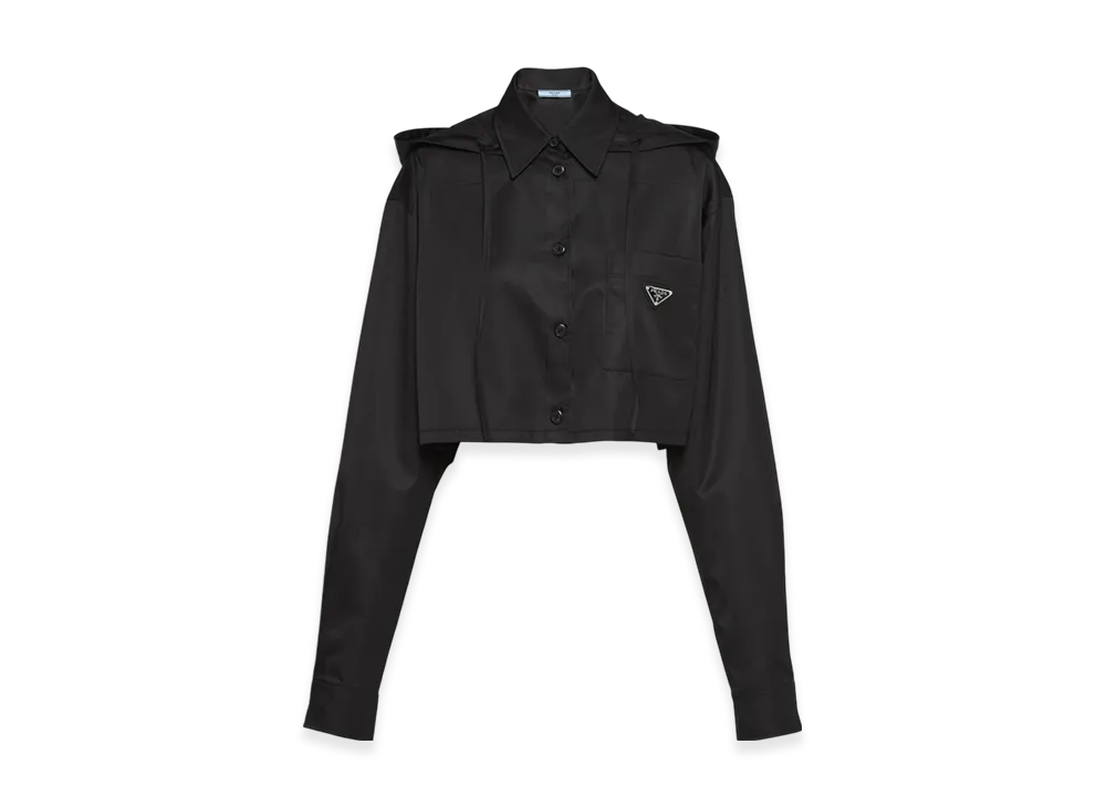 PRADA Women's Re-Nylon gabardine shirt "Black"