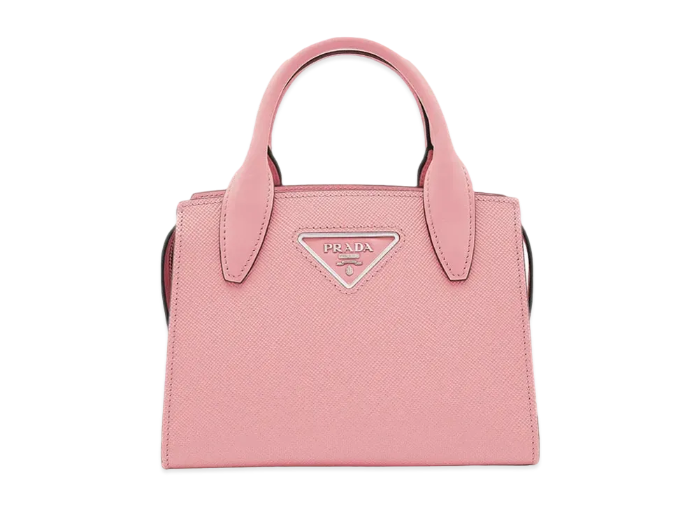 PRADA Saffiano Leather Kristen Handbag "Pink"