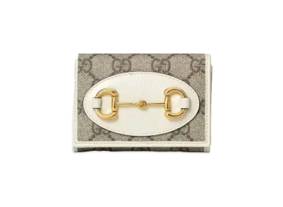 GUCCI Horsebit 1955 Wallet "GG Supreme/White"