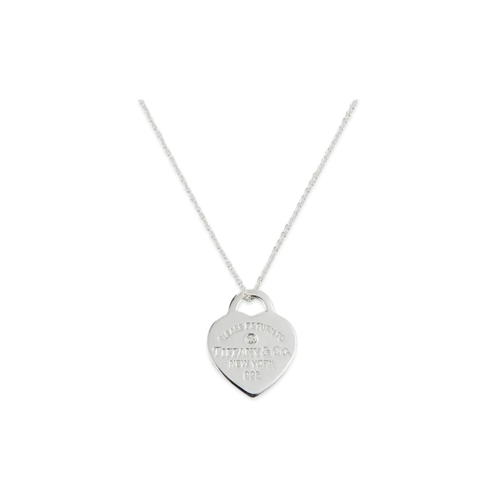 Tiffany & Co. Return to Tiffany Small Heart Necklace with Diamond "Silver"