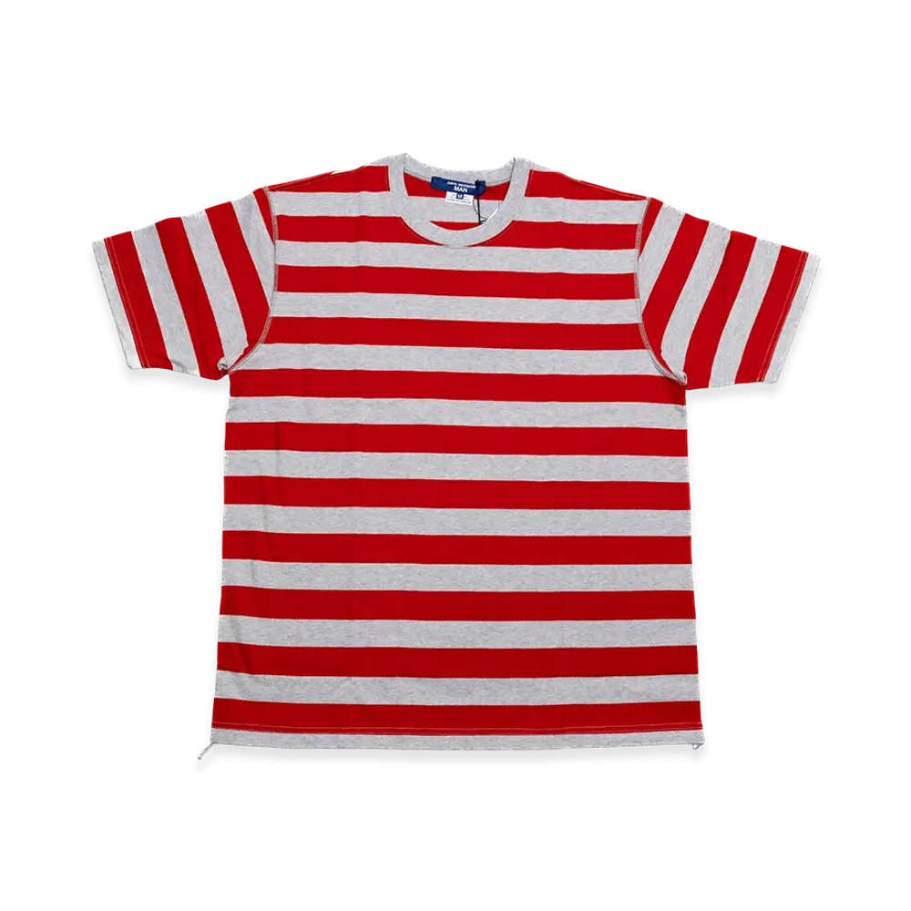 JUNYA WATANABE MAN Striped S/S Tee "Red/Grey"