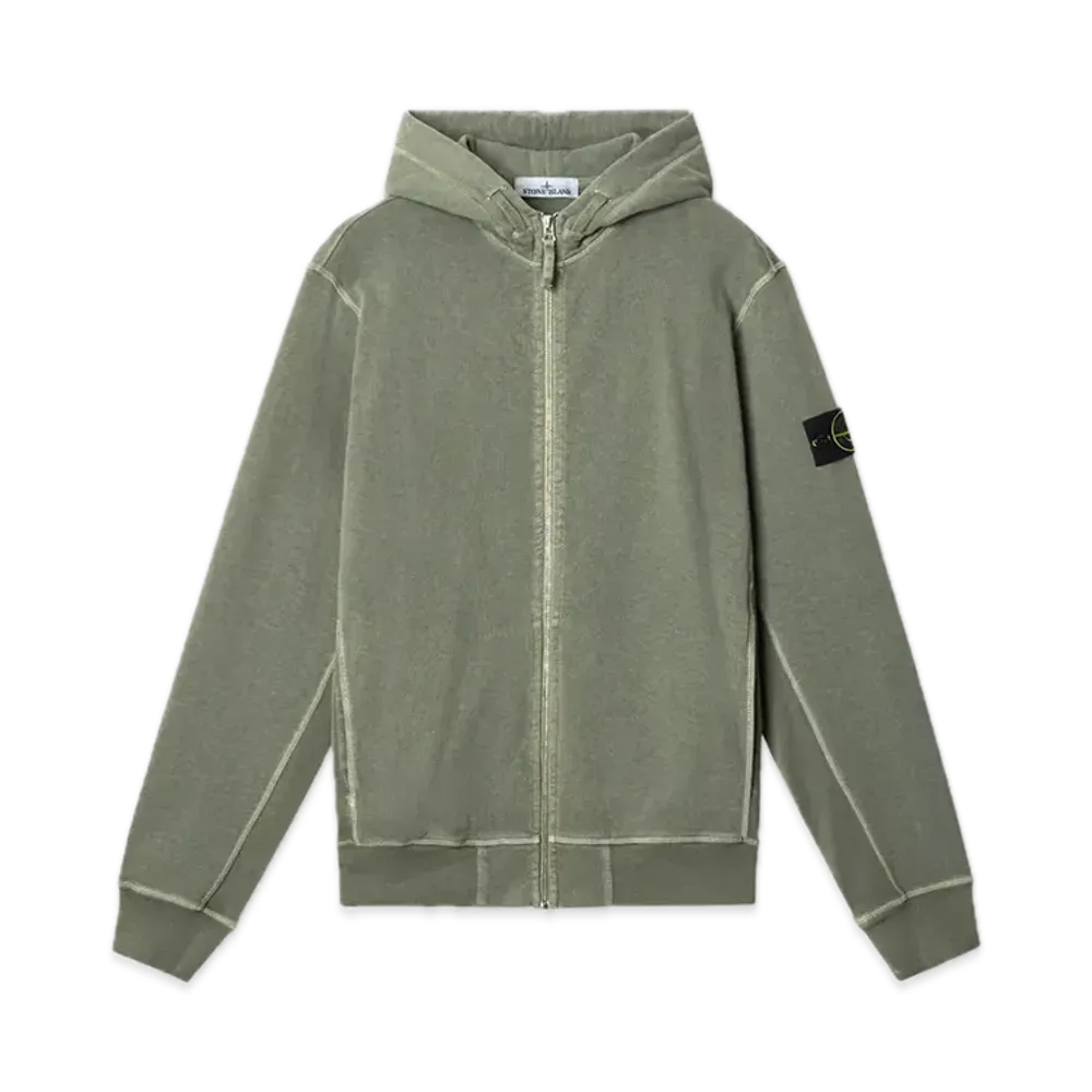 Stone Island 6100021 Malfile Fleece Old Effect "Musk Green"