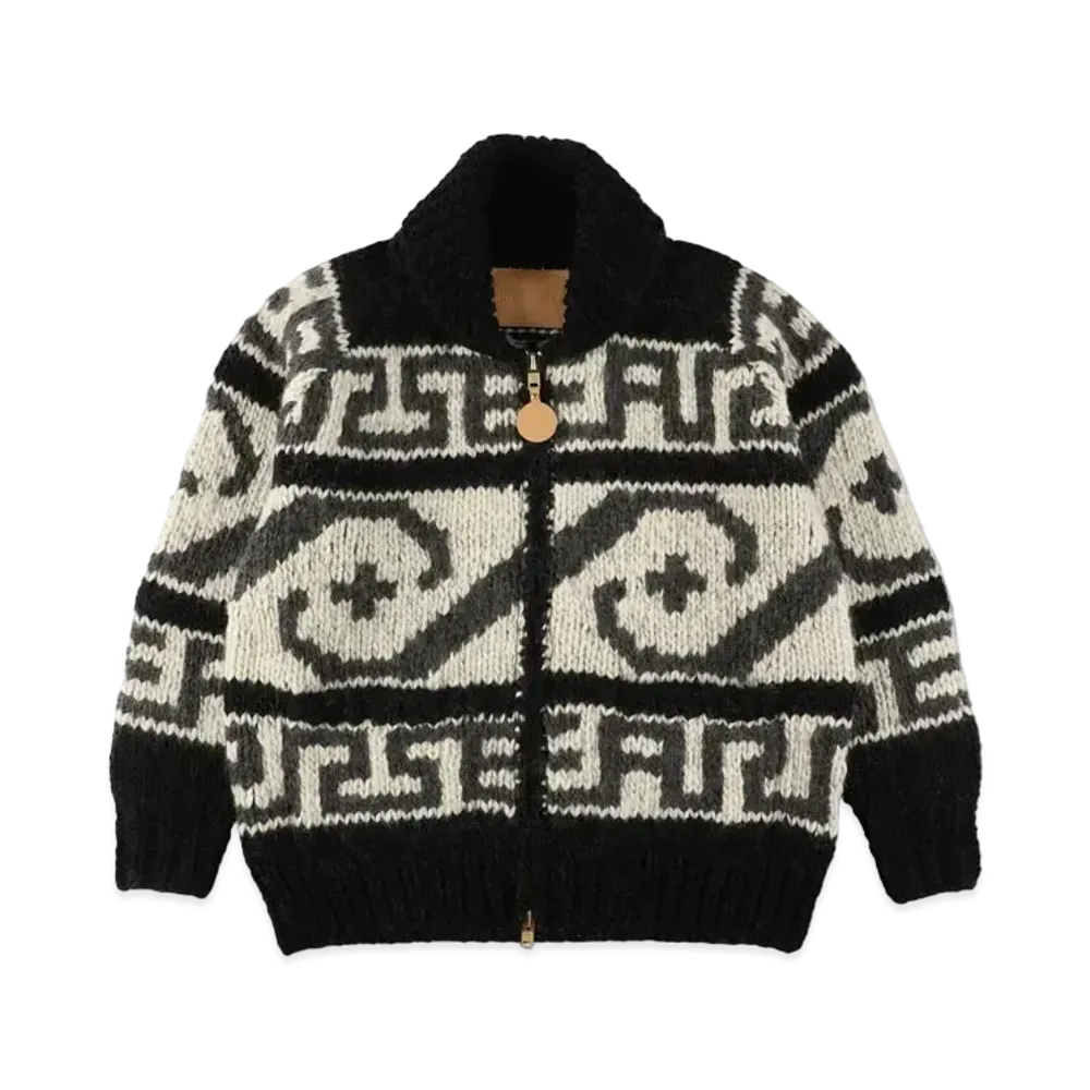 WIND AND SEA Cowichan Knit Outer "Black"