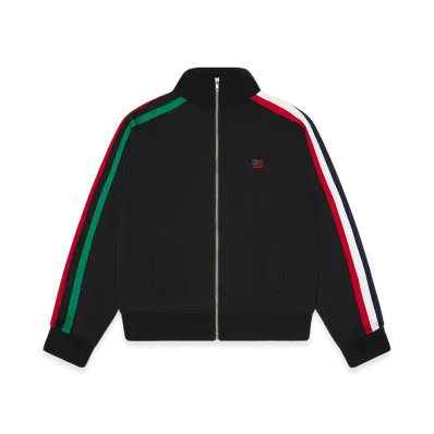 DENIM TEARS Two Flags Track Jacket "Black"