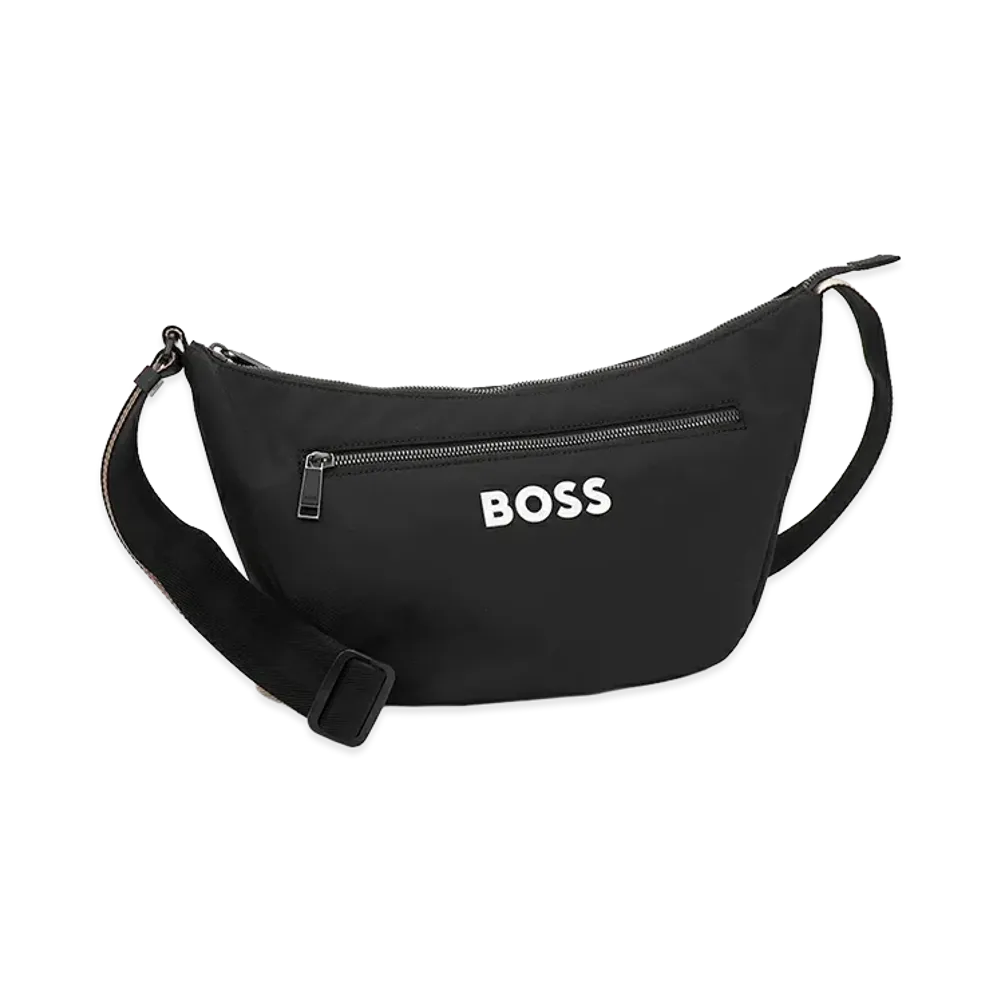 HUGO BOSS Contrast Logo Crossbody Bag "Black"