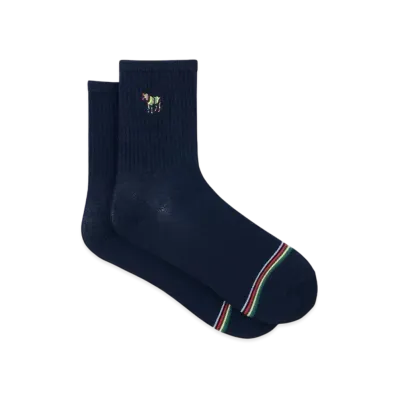 Paul Smith Zebra Line Socks "Navy"
